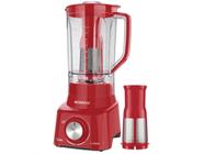 Liquidificador Mondial L-900 Turbo Copo de Cristal 5 Velocidades + Pulsar 900W - Vermelho - 110V