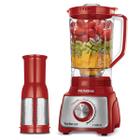 Liquidificador Mondial Turbo Inox 3L 1100W Vermelho 127V