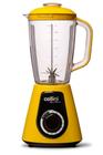 Liquidificador Super Blender Cellini Amarelo e Preto 4 Velocidades Faca de 7 Lâminas 1000W 127v