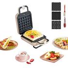 Liven C-2 Single Mini Waffle Maker, Sandwich Maker,Donuts Maker 3-em-1 Waffle Iron, Paninis Press Grill Revestimento destacável antiaderente, fabricante de café da manhã (Rosa) ...