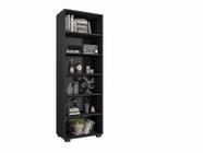 Livreiro Escritorio Prateleiras Estante Multi Uso 188x60,5 Cor Preto Moveis Leao