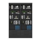 Livreiro Multiuso com 2 Gavetas Preto Fosco Kit com 2 - FdECOR