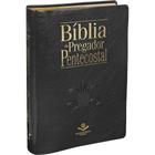Livro - Bíblia do Pregador Pentecostal com índice digital - Capa couro sintético Preta nobre
