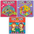 Livro - Coleção Cute & Cute Coloring Book for Adults Special - Bold Easy - Kit com 3 Livros de Colorir Adulto