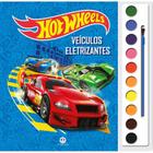 Livro com Aquarela Hot Wheels - Veículos Eletrizantes Crianças Filhos Infantil Desenho História Brincar Pintar Colorir - Igreja Cristã Amigo Evangélico