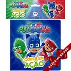 Livro de Banho | PJ Masks | Cores em ação Crianças Filhos Infantil Desenho História Brincar Pintar Colorir Passatempos - Igreja Cristã Amigo Evangélico