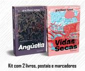 Livro - Graciliano Ramos – Vidas Secas + Angústia - Kit com 2 livros, postais e marcadores