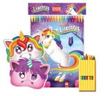 Livro infantil para colorir Super Kit Unicornio c/ Giz - Vale Das Letras - Unidade