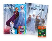 Livro kit diversão disney colorir com lápis de cor frozen 2 - RIDEEL