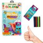 Livro para Colorir Infantil com Caixa de Giz de Cera 6 Unidades - Sortido - Jp Brink