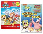 Livro PAW Patrulha Canina + Bob Esponja Diversão no Fundo do