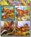 Livro quebrando a cuca - dinossauros - 2 - contem 1 livro para colorir+3 quebra-cabeças - BOM BOM BOOKS