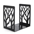 Livro termina para livros pesados, porta-prateleira de livro Porta-casa decorativa, metal bookends black 1 par, bookend supports, book stoppers - HTTN