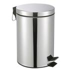 Lixeira 5L Aço Inox Com Pedal De Plástico Balde Interno