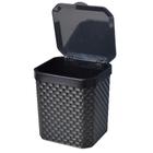 Lixeira 5L Tampa Cesto De Lixo Cozinha Banheiro Rattan Preto - Arqplast
