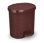 Lixeira 6L Rattan Marrom Nitron