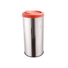 Lixeira Aço Inox Para Cozinha Reciclável 25 Litros Tampa