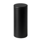 Lixeira Automática 50L com Sensor de Proximidade, Aço Inox Redonda, Tampa Automática, Preta 70,5x30cm