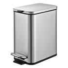 Lixeira Banheiro E Cozinha Inox Retangular Frame 5 Litros