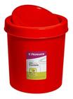 Lixeira basculante 4,3l plastico reforçado vermelho pr1017 primafer