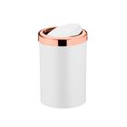 Lixeira Basculante 8 Litros Future Branco/Rose Gold