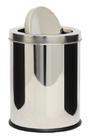 Lixeira Basculante Redonda de Inox com 3 Litros - Wincy Casa