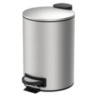 Lixeira Cesto De Lixo Inox Banheiro Cozinha 5 Litros Pedal e Balde Interno Removível Brinox