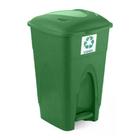 Lixeira Cesto Pedal 30L Coleta Seletiva Reciclagem Verde