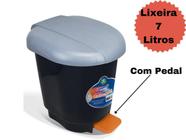 Lixeira Com Pedal 07 Litros Plastico Cozinha Banheiro - Arqueplast