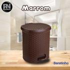 Lixeira Com Pedal Rattan 15 Litros Para Cozinha Banheiro