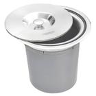 Lixeira de Embutir Clean Round Aço Inox com Balde 5 L Tramontina