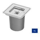 Lixeira de Embutir Clean Square Inox 5 litros Tramontina