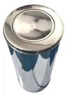 Lixeira de inox Para Escritórios, Áreas de Lazer, Cozinhas com Tampa Basculante Flip-Top 18 Litros