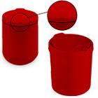 Lixeira de Pia Cesto de Lixo 3 litros Plástica Click Cozinha Vermelha com Tampa Viel