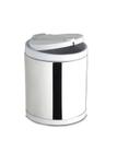 Lixeira de Pia Inox Com Tampa Branca Click 2,5 Litros Cesto de Lixo Cozinha Viel