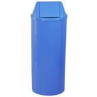 Lixeira de Plástico Azul 70x30cm com Tampa Vai Vem 50 Litros - EB27A - JSN