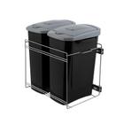 Lixeira Dupla 4371 Fixação Base ou Lateral 15l 340x440x450mm Inox Masutti Copat