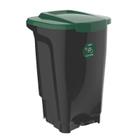 Lixeira em plastico t-force preto e verde 100 litros - TRAMONTINA