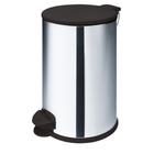 Lixeira Inox 12 Litros Pedal e Tampa Preta Linha Home Martinazzo