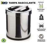 Lixeira Inox 5L Basculante Cesto Lixo Cozinha Banheiro