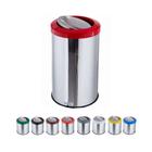 Lixeira Inox Basculante 20 Litros Tampa Flip Top Com Cor