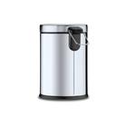 Lixeira inox c/ pedal e balde removível 3l brinox decorline