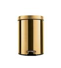 Lixeira Inox com Pedal Metal 5L Dourado Casa&Ideia