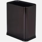 Lixeira inox preta 15 litros escritorio cesto lixo black sem tampa com aro banheiro cozinha aberta luxo