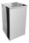 Lixeira Inox Quadrada Com Tampa VaiVem 50 Litros