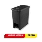 Lixeira Juta Retangular 12 L Preto - Nitron