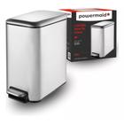 Lixeira Linea Retangular Inox 5l Cesto Removível Com Pedal