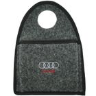 Lixeira Lixinho Automotiva Carro Carpete Logo Bordado Audi para Câmbio Grafite