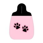 Lixeira Lixinho Carro Patinhas de Gato Rosa Marca - Maluco por Caneca