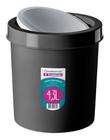 Lixeira Pia Black Basculante Plastico Sanremo 4,3l